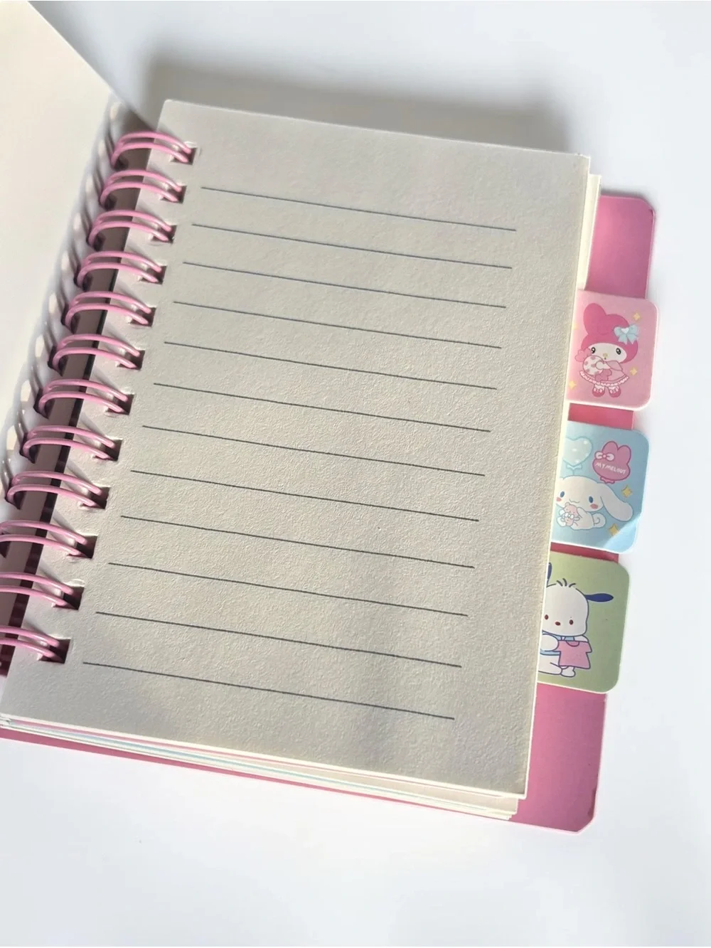 Pink My Melody Mini Spiral Notebook with Blue Flower Pen